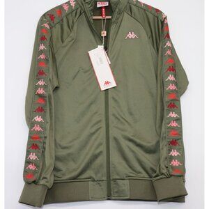 Kappa Green Full Zip-Up Track Jacket Large Regular Fit